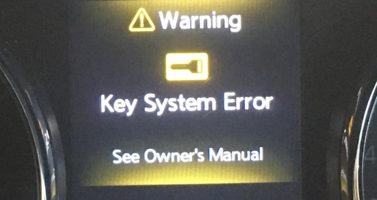 Key System Error See Owners Manual