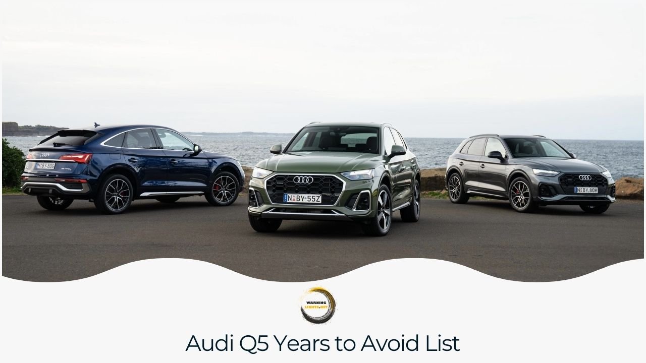Audi Q5 Years To Avoid - Worst And Best Years 2 A list identifying specific Audi Q5 model years known for having notable issues or less reliability.